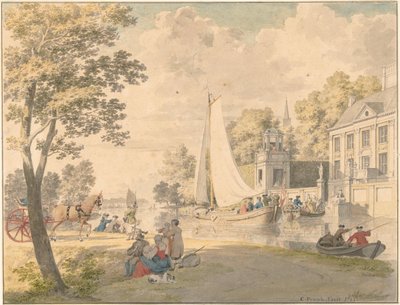 Summer Landscape with Pleasure Boats by Cornelis Pronk